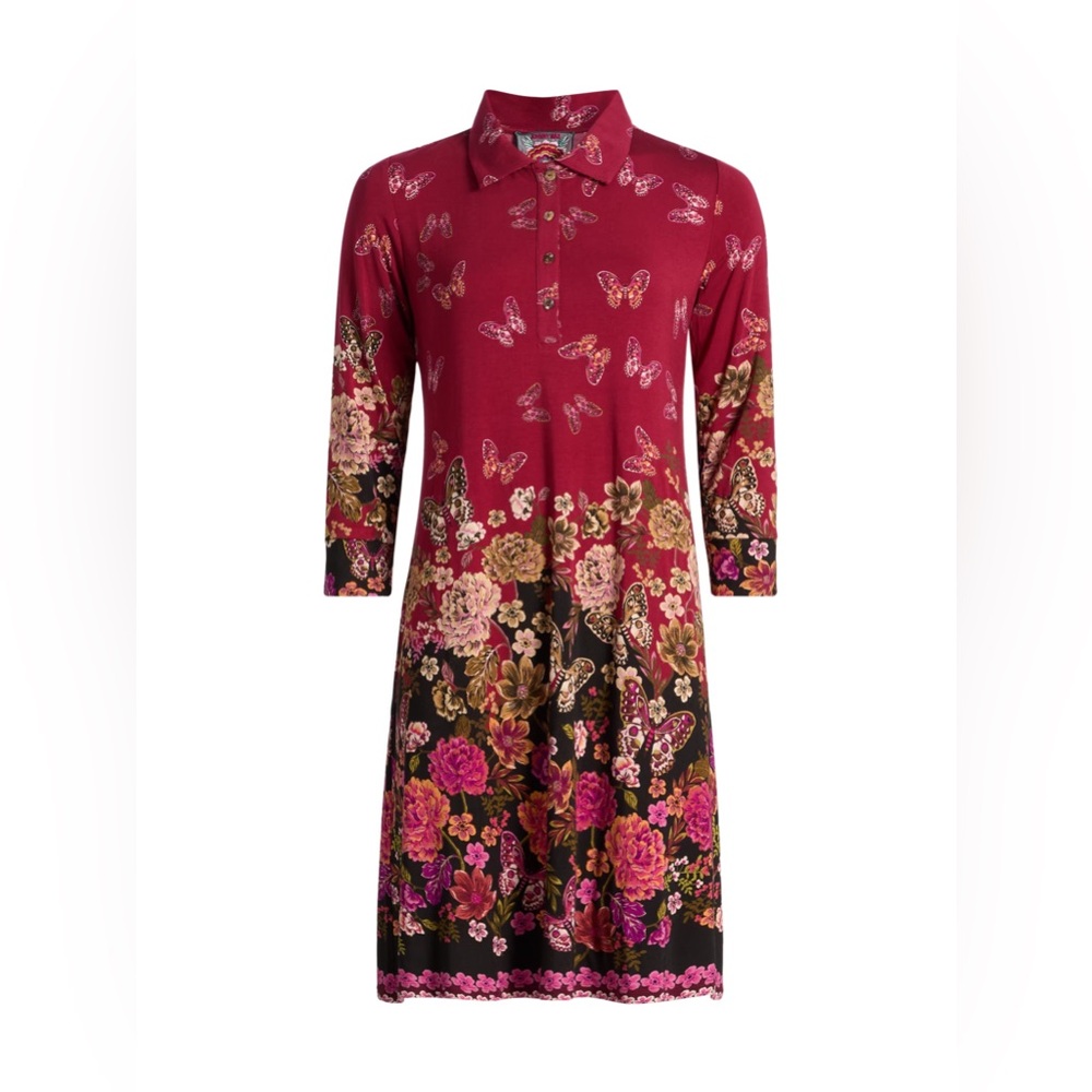 Johnny Was The Janie Favorite Polo Tunic Butterfly Dress Size Small NWT